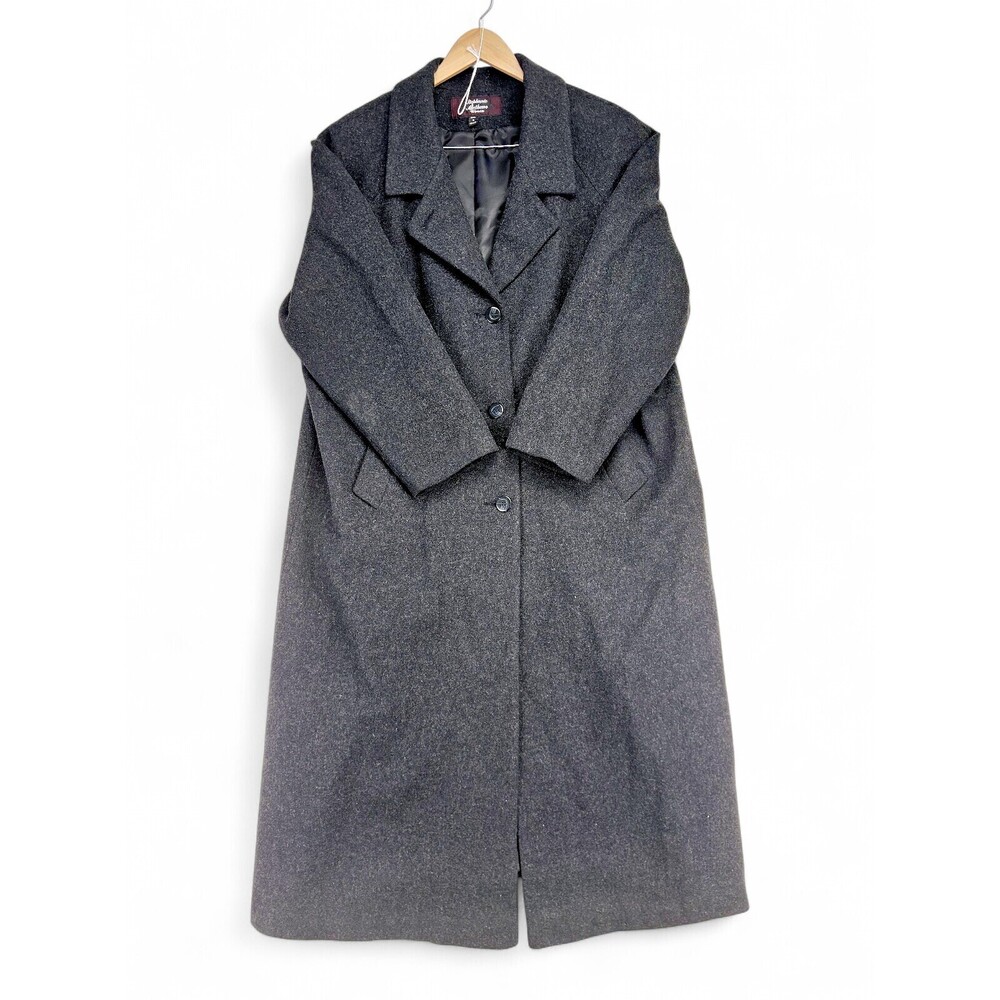 Stephanie Mathews Long Charcoal Trench Coat 20W/XL